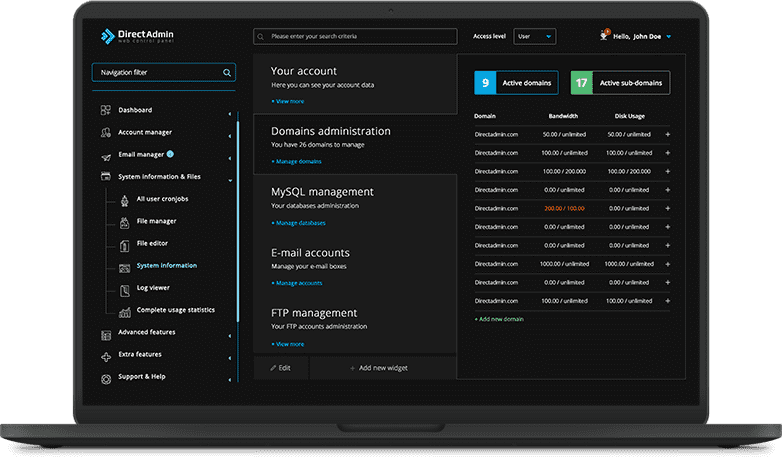 DirectAdmin Hosting India Plans India | TextraHost